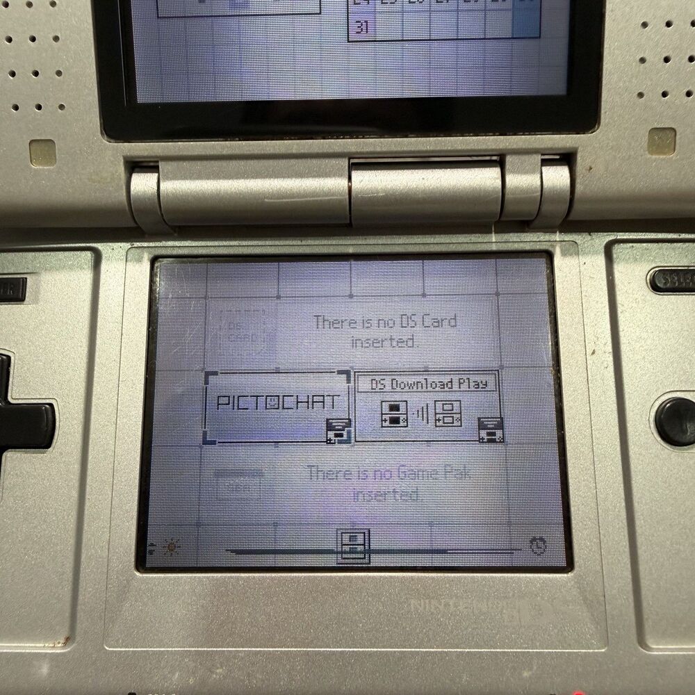 Nintendo DS Original Console NTR-001 Titanium Silver - Tested Works w/ Charger - Picture 7 of 13